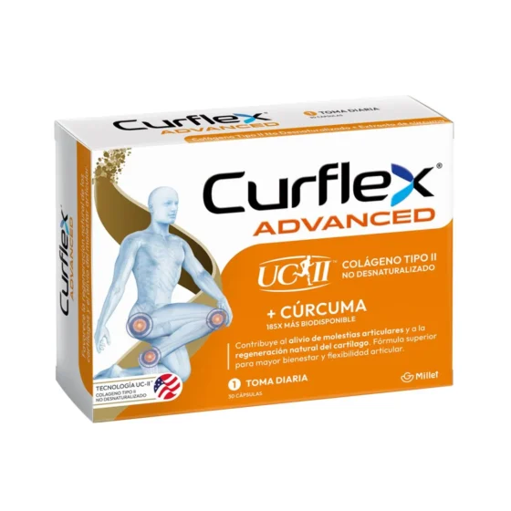 Curflex Advanced Colágeno Tipo II + Cúrcuma – 30 cápsulas