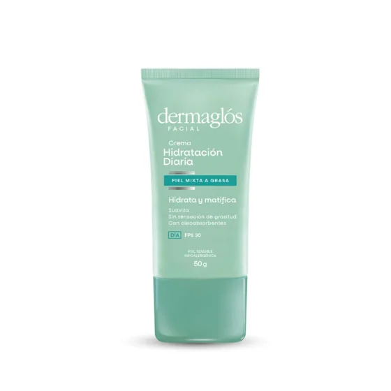 Dermaglós Facial Crema Hidratante Matificante de Día FPS 30 — 50 g