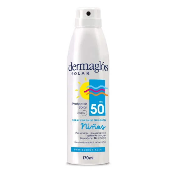 Dermaglós Protector Solar FPS 50 Niños Spray Continuo – Spray 170 ml
