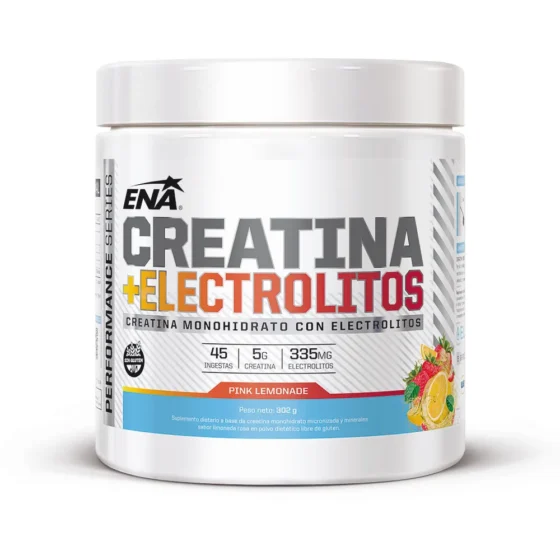 ENA Creatina + Electrolitos sabor Pink Lemonade – 302 g