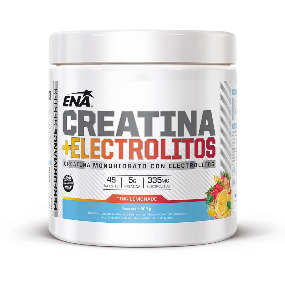 ENA Creatina + Electrolitos sabor Pink Lemonade – 302 g