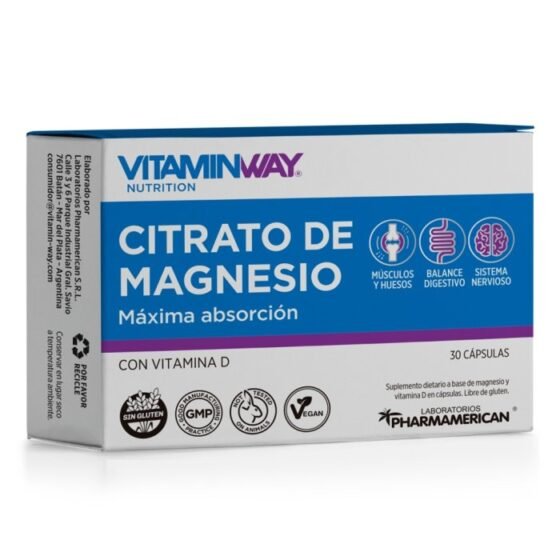 Vitamin Way Citrato de Magnesio – 30 cápsulas