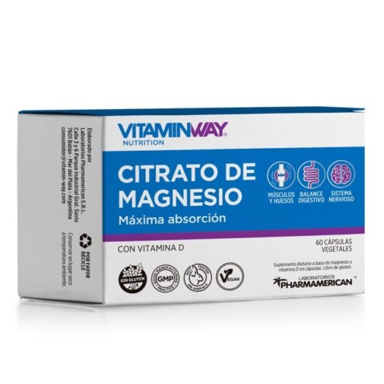 Vitamin Way Citrato de Magnesio – 60 cápsulas