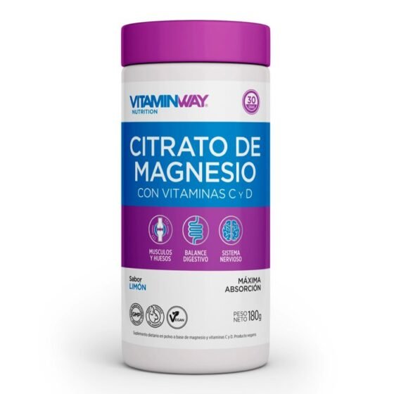 Vitamin Way Citrato de Magnesio – Polvo 180 g