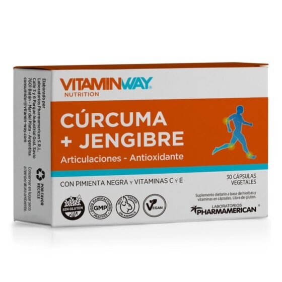 Vitamin Way Cúrcuma + Jengibre con Pimienta – 30 cápsulas