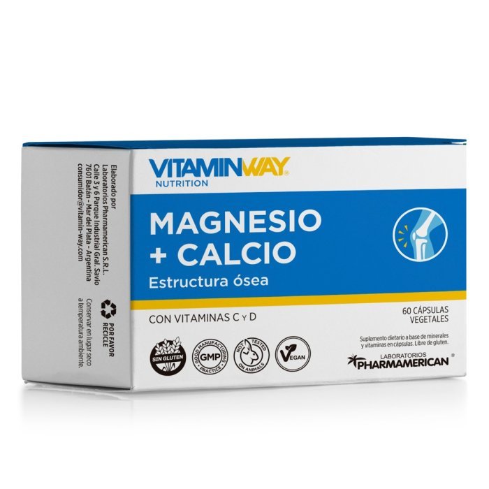 Vitamin Way Magnesio + Calcio – 60 cápsulas