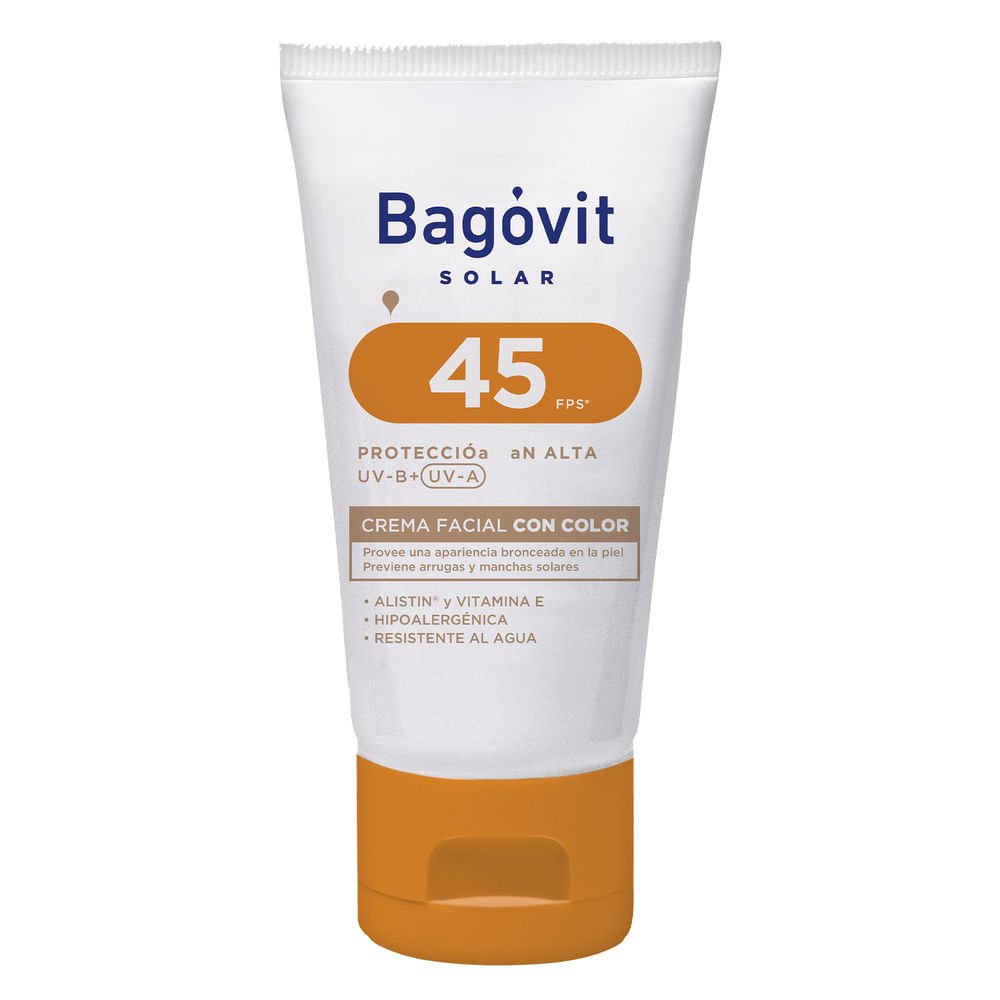 Bagóvit Solar Protector Solar Facial con Color FPS 45 — 50 g