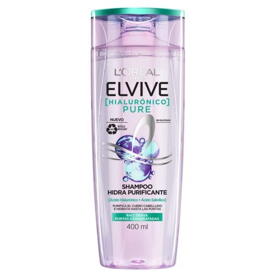 Elvive Hialurónico Pure Shampoo Purificante — 400 ml