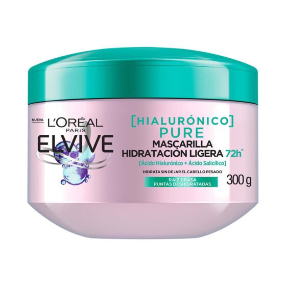 Elvive Hialurónico Pure Máscara de Hidratación Ligera — 300 g
