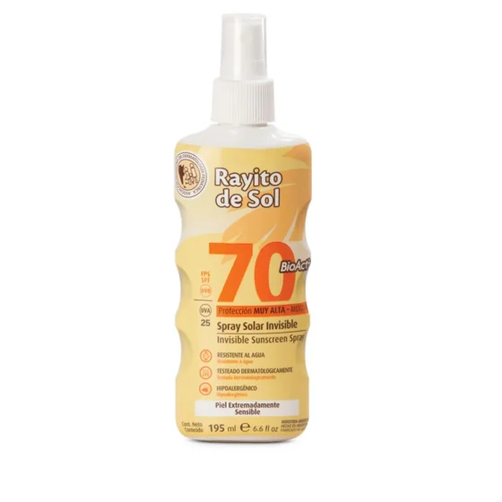 Rayito de Sol Protector Solar FPS 70 en Spray — 195 ml